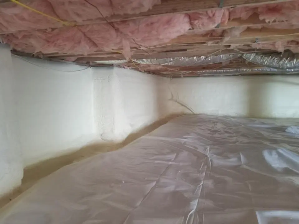 Crawl space encapsulation with closed-cell spray foam for Attic Insulation in Gulf Hills